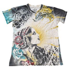 *RARE* Women's Remetee City of Angels Hourglass Mens L V-Neck Shirt |V1‎